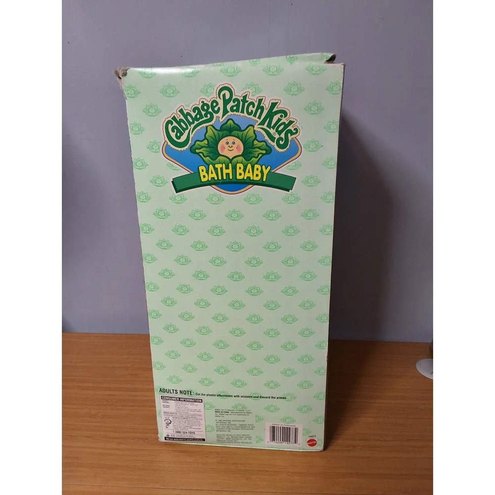 Vintage 1995 Cabbage Patch Kids Bath Baby Mattel 14277 Doll Some Box Damage NIB